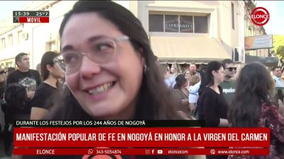 Festejos en Nogoy&aacute; por su aniversario y su patrona: emotivos testimonios destacan la fe y la uni&oacute;n
